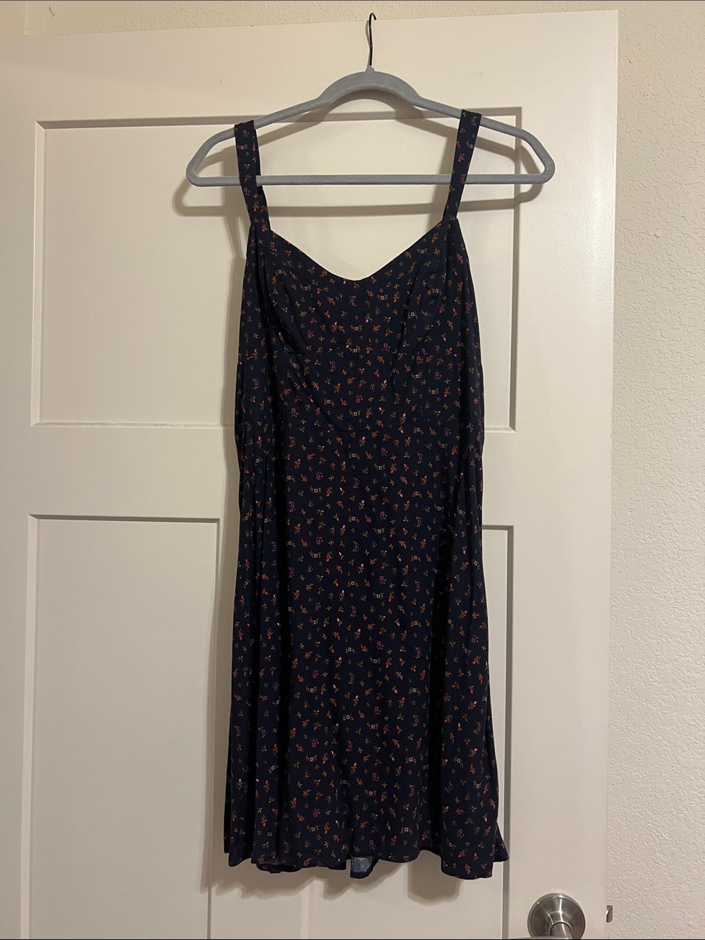 Blue Floral Mini Sun Dress
